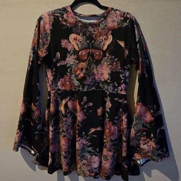 Blackmilk Multicolor Floral Long Sleeve Dress - Picture 10 of 11